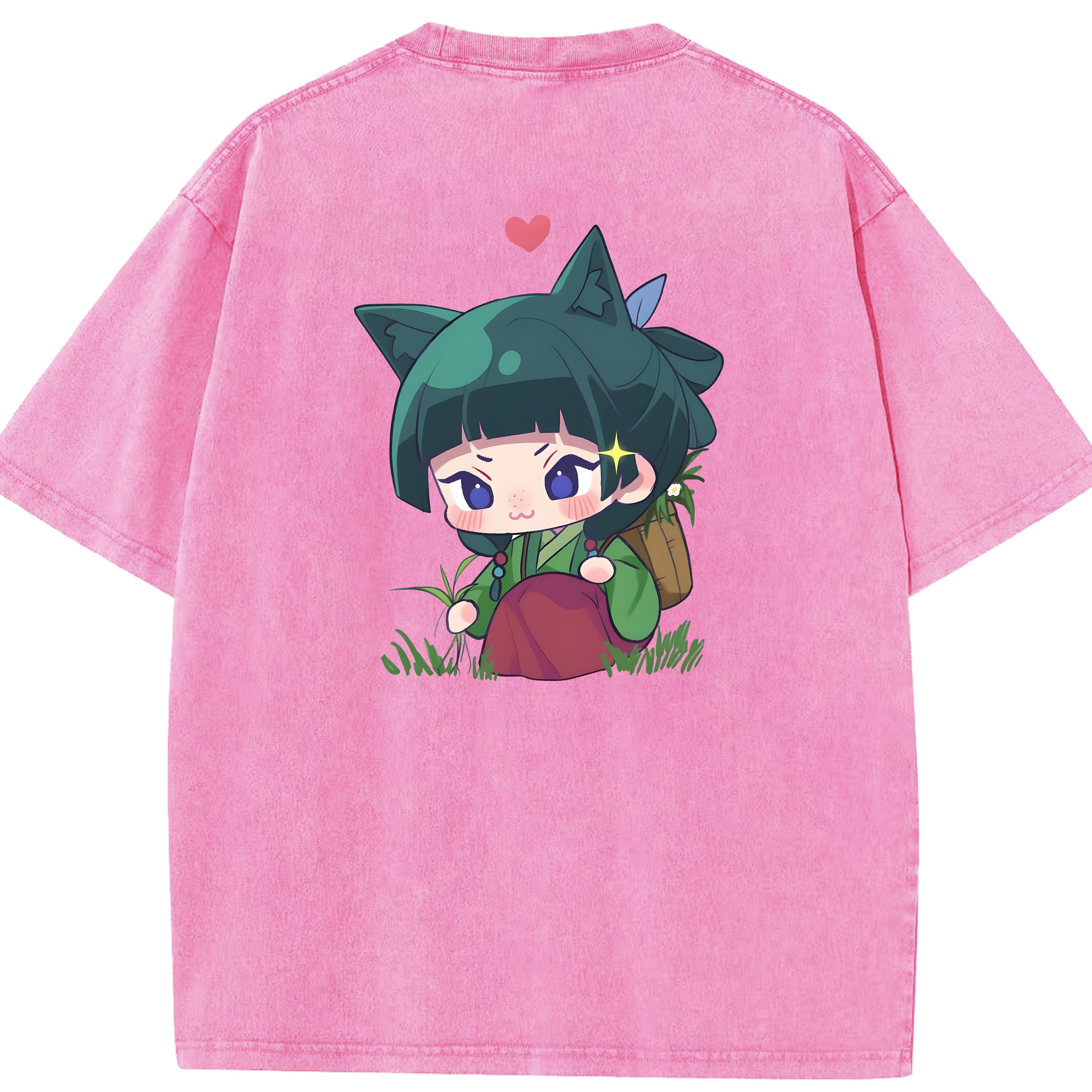 （画像用） 薬屋のひとりごと The Apothecary Diaries 綿100% ヴィンテージ風 半袖Tシャツ（背面プリント）
